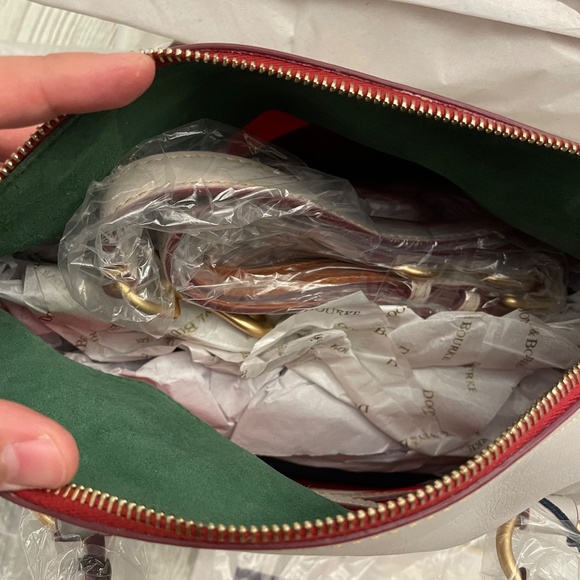 DOONEY & BOURKE Florentine Large Satchel Ecru Leather - Picture 6 of 9